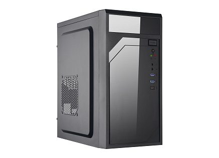 EUROCASE skříň ML M6-590B, Mini Tower, 1xUSB-C, 2x USB 3.0, 2x audio, černá