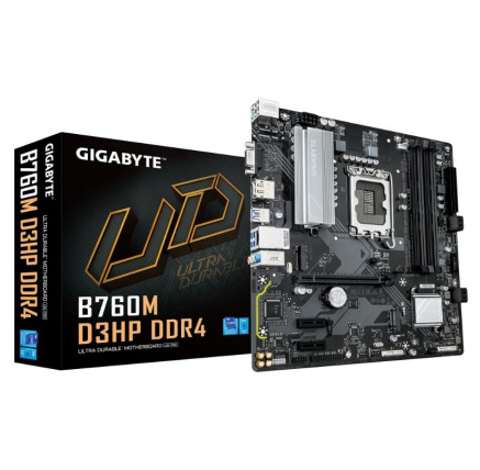 GIGABYTE MB Sc LGA1700 B760M D3HP DDR4, Intel B760, 4xDDR4, 1xDP, 1xHDMI, 1xVGA, mATX