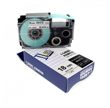 Xerox kompatibilní páska s Casio XR-18WE1, 18mm x 8m, černý tisk / bílý podklad - ALLPRINT Xerox kompatibilní páska s Casio XR-18WE1, 18mm x 8m, černý tisk / bílý podklad - ALLPRINT