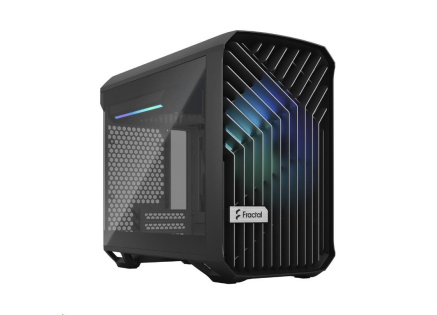FRACTAL DESIGN skříň Torrent Nano RGB Black TG Light Tint, USB 3.1 Type-C, 2x USB 3.0, bez zdroje, mITX