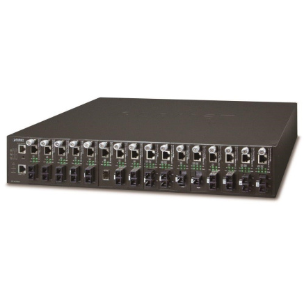 Planet MC-1610MNR, Šasi, 16 slotů, pro konvertory, Web/SNM