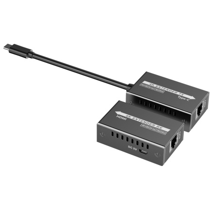 PremiumCord USB-C na HDMI extender přes patch kabel Cat5e/6/6a 4K@60Hz na 60m PremiumCord USB-C na HDMI extender přes patch kabel Cat5e/6/6a 4K@60Hz na 60m