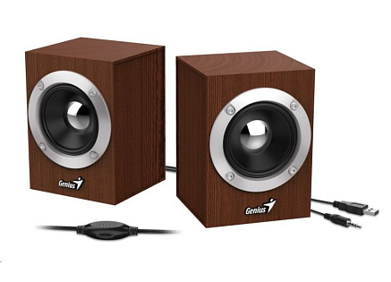 GENIUS repro SP-HF280, 2.0, 6W, dřevěné, hnědé