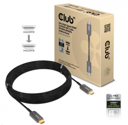 Club3D Kabel Ultra Rychlý HDMI™ Certifikovaný AOC Kabel 8K60Hz, 4K120Hz, 10m Club3D Kabel Ultra Rychlý HDMI™ Certifikovaný AOC Kabel 8K60Hz, 4K120Hz, 10m