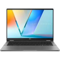 ASUS NTB Vivobook 14 Flip (TP3407SA-OLED003W), Ultra 5-226V, 14" 1920 x 1200, 16GB, 512GB SSD, Intel Arc, W11 Home, Gray