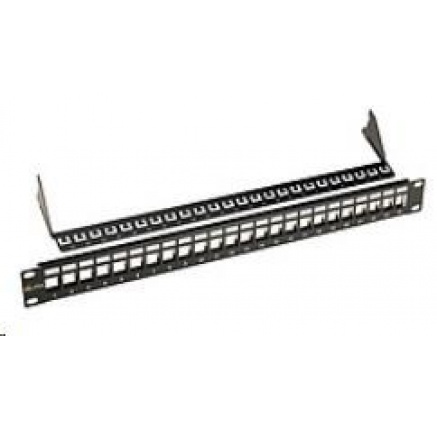 Solarix Univerzální modulární neosazený patch panel 24 portů černý 1U SX24M-0-STP-BK-UNI Solarix Univerzální modulární neosazený patch panel 24 portů černý 1U SX24M-0-STP-BK-UNI