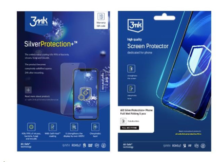 3mk All-Safe - AIO fólie SilverProtection+ Full Wet Fitting Phone, 5ks
