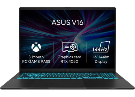 ASUS NTB Vivobook V16 (V3607VU-RP345W), Core 5 210H, 16" 1920x1200, 16GB, 1TB SSD, Intel+RTX 4050, W11 Home, Matte Black ASUS NTB Vivobook V16 (V3607VU-RP345W), Core 5 210H, 16" 1920x1200, 16GB, 1TB SSD, Intel+RTX 4050, W11 Home, Matte Black
