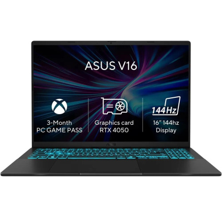 ASUS NTB Vivobook V16 (V3607VU-RP345W), Core 5 210H, 16" 1920x1200, 16GB, 1TB SSD, Intel+RTX 4050, W11 Home, Matte Black ASUS NTB Vivobook V16 (V3607VU-RP345W), Core 5 210H, 16" 1920x1200, 16GB, 1TB SSD, Intel+RTX 4050, W11 Home, Matte Black