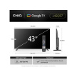 CHiQ L43QST TV 43", FHD, QLED, ultratenká, Android14, Dolby Audio, Frameless