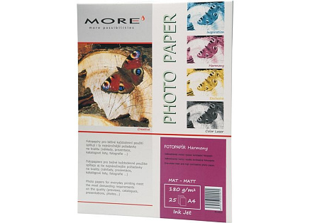 ARMOR Fotopapír MORE Harmony 180g/m2; matt, 25 listů, A4 ARMOR Fotopapír MORE Harmony 180g/m2; matt, 25 listů, A4