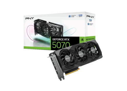 PNY VGA Nvidia GeForce RTX 5070 12GB Triple Fan, RTX 5070, 12GB GDDR7, 3xDP, 1xHDMI