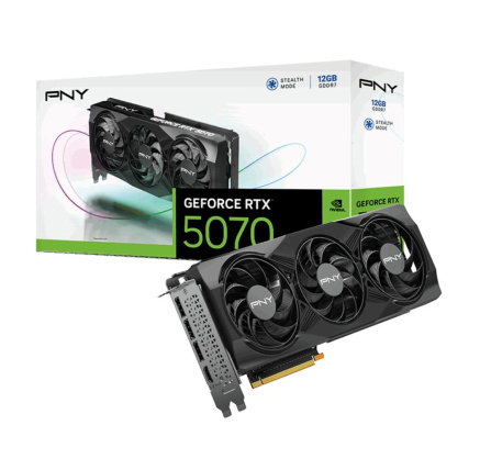 PNY VGA NVIDIA GeForce RTX 5070 Triple Fan 12GB, RTX 5070, 12GB GDDR7, 3xDP, 1xHDMI PNY VGA NVIDIA GeForce RTX 5070 Triple Fan 12GB, RTX 5070, 12GB GDDR7, 3xDP, 1xHDMI