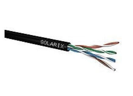 Instalační kabel Solarix venkovní UTP, Cat5E, drát, PE, box 100m SXKD-5E-UTP-PE