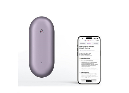 PLAUD Note Pin Purple - AI hlasový záznamník (2025)