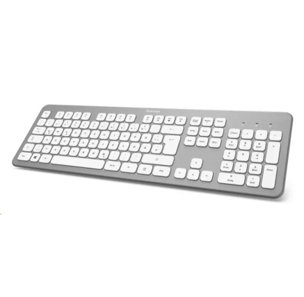 Hama bezdrátová klávesnice KW-700, stříbrná/bílá