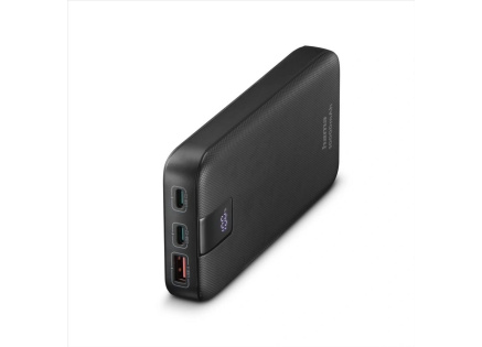 Hama PD 10 powerbanka, 10000 mAh, PD, Qualcomm, 3 výstupy: 2x USB-C, 1x USB-A, LED displej
