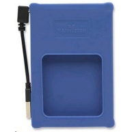 MANHATTAN USB 2.0 2,5" SATA silikonový box na externí HDD, modrý