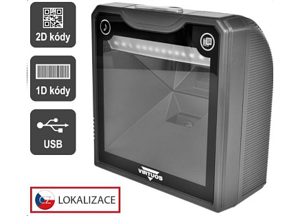 Virtuos 2D čtečka HT-865A, stacionární, USB, černá