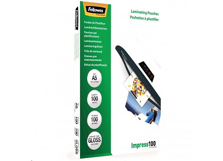 Laminovací fólie Fellowes A5 100 mic, balení 100 ks