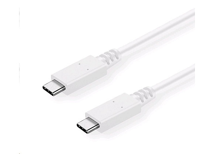 C-TECH kabel USB 3.2, Type-C (CM/CM), PD 100W, 20Gbps, 2m, bílý
