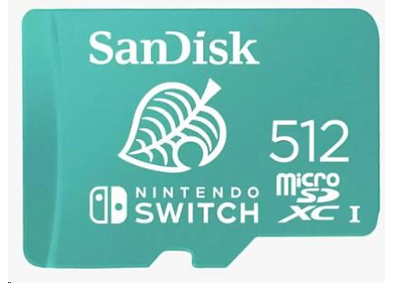 SanDisk MicroSDXC karta 512GB for Nintendo Switch (R:100/W:90 MB/s, UHS-I, V30,U3, C10, A1) licensed Product,Super Mario