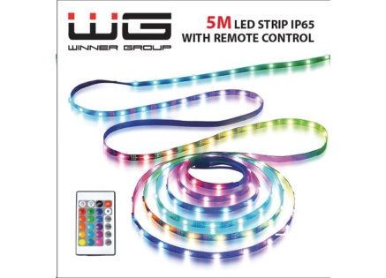 WG - LED pásek WG14, 5 metrů, s ovladačem, IP 65, USB-A