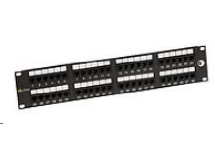Solarix Patch panel 48 x RJ45 CAT6 UTP 350 MHz černý 2U SX48-6-UTP-BK