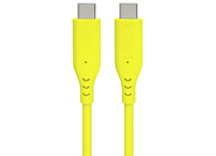 PREMIUMCORD Kabel USB-C na USB-C, 60W, 480Mbps, silikonový, žlutý, 1,5m