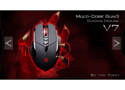 A4tech BLOODY V7 herní myš, až 3200DPI, V-Track technologie, 160KB paměť, USB, CORE 2, kovové podložky A4tech BLOODY V7 herní myš, až 3200DPI, V-Track technologie, 160KB paměť, USB, CORE 2, kovové podložky