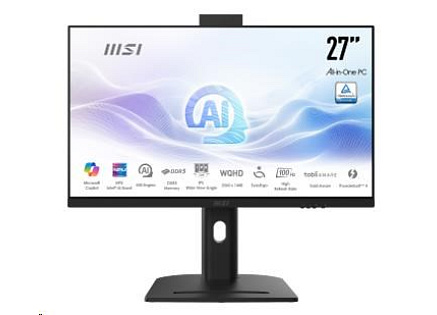 MSI PC AiO Modern AM273QP AI 1UMG-424XEU, Ultra 7 155H, 27" WQHD, Anti-Glare, 16GB, 1TB SSD, N/A, No OS, Black MSI PC AiO Modern AM273QP AI 1UMG-424XEU, Ultra 7 155H, 27" WQHD, Anti-Glare, 16GB, 1TB SSD, N/A, No OS, Black