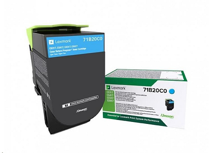 Lexmark toner pro CS/CX317,417,517 Cyan z programu Lexmark Return na 2 300 stran