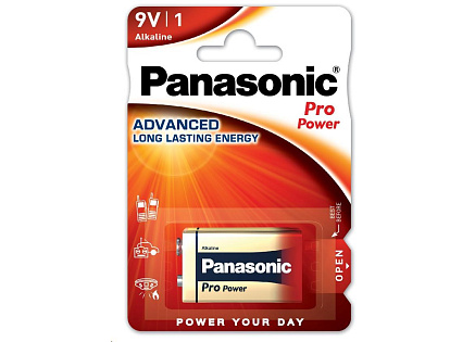 PANASONIC Alkalické baterie Pro Power 6LF22PPG/1BP 9V (Blistr 1ks) PANASONIC Alkalické baterie Pro Power 6LF22PPG/1BP 9V (Blistr 1ks)