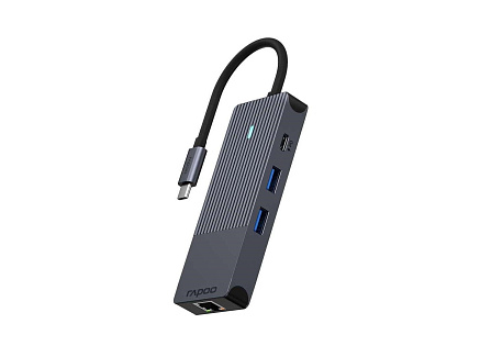 RAPOO adaptér UCM-2004, 8-in-1 USB-C Multiport Adapter