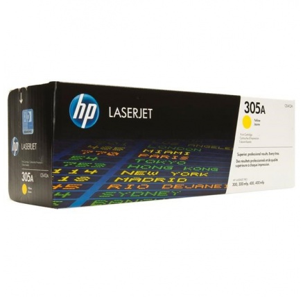 HP 305A Yellow LJ Toner Cart, CE412A (2,600 pages)