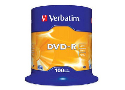 VERBATIM DVD-R(100-Pack)Spindle/General Retail/16x/4.7GB