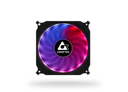 CHIEFTEC duhový větrák TORNADO CF-1225RGB s 6-pinovým konektorem pro  GR-01B/CF-3012-RGB