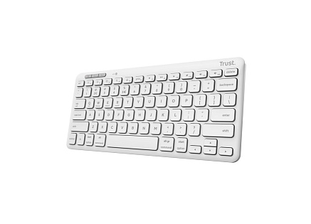 TRUST klávesnice LYRA, Bezdrátová klávesnice, US, bílá