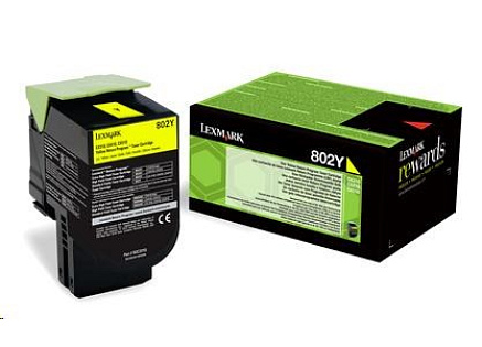 LEXMARK Yellow toner 802Y pro CX310/410/510 z programu Lexmark Return (1000 stran)