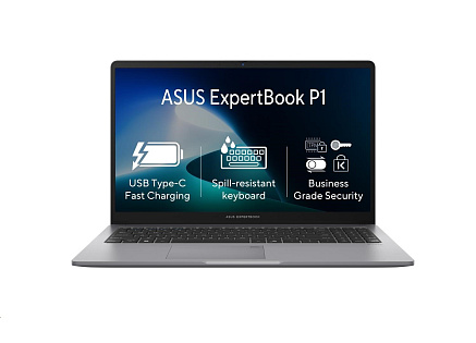 ASUS NTB ExpertBook P1 (P1503CVA-C316512X), Core 3 100U, 15.6" 1920 x 1080, 16GB, 512GB SSD, UHD, W11 Pro, Gray
