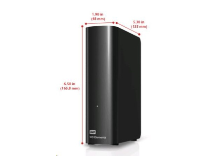 WD Elements Desktop 4TB, Externí HDD, USB 3.0, černá