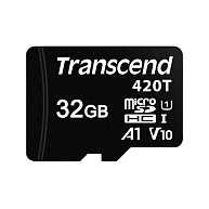 TRANSCEND Industrial Micro SDHC 420T 32GB, Class 10 UHS-I U1 A1, 3D TLC