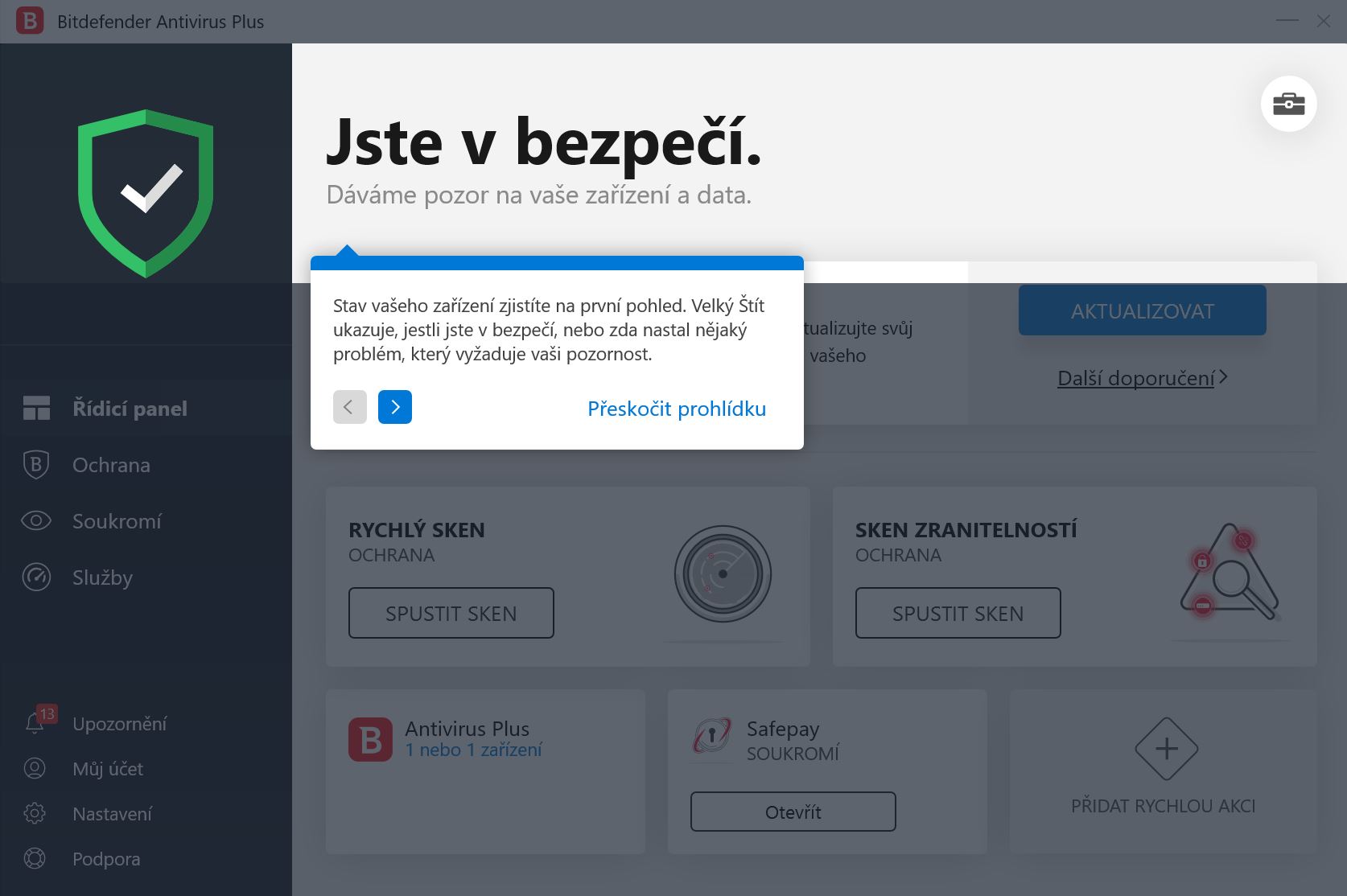 Nastavení Bitdefendru