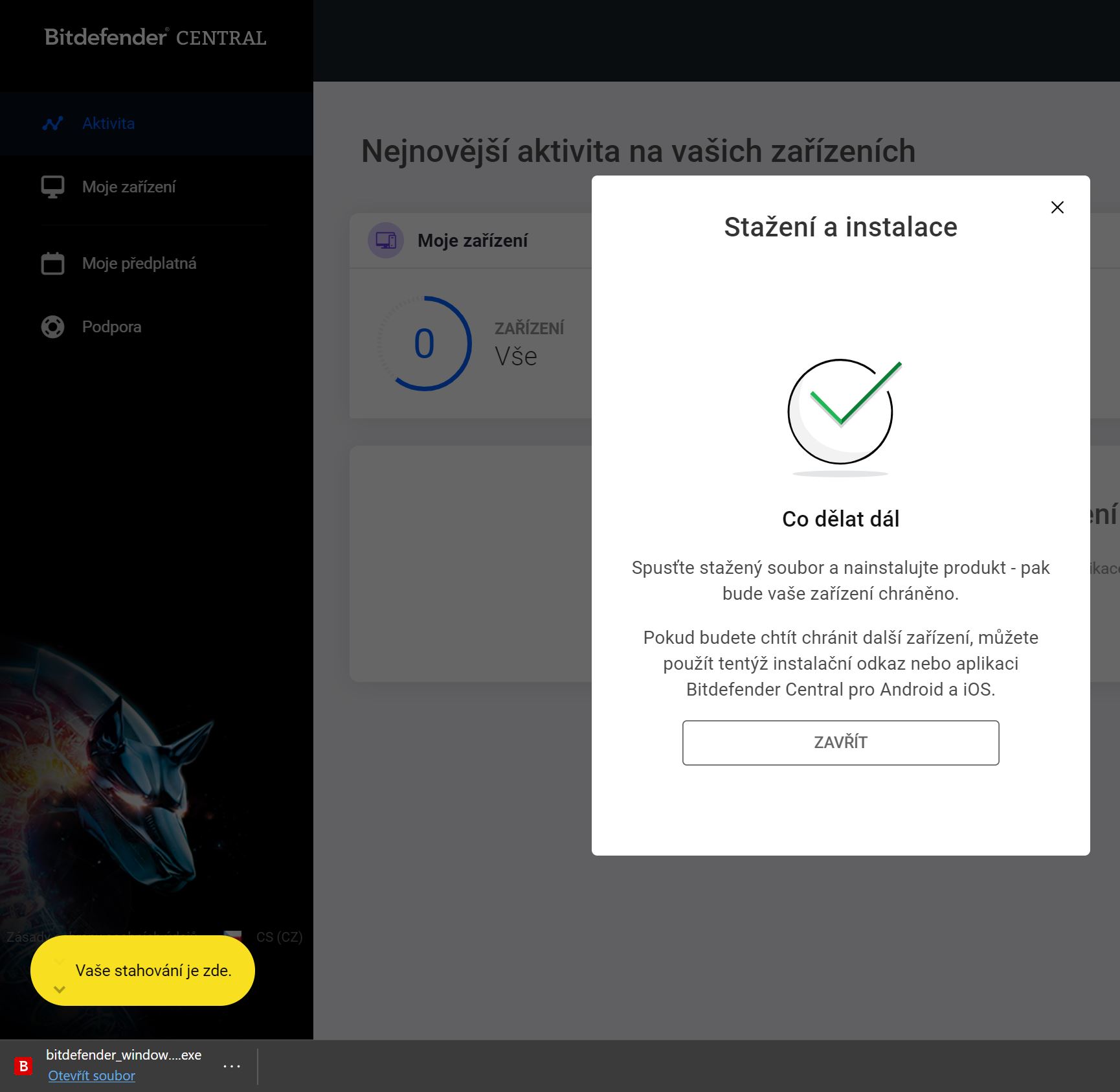 Nastavení Bitdefendru